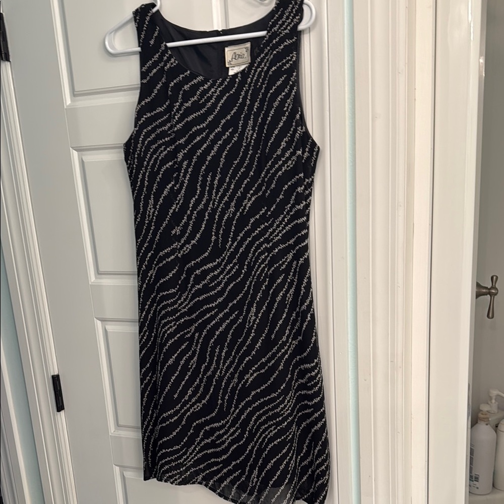 Casual Black Scoop Neck Sleeveless Sheath Mini Dress